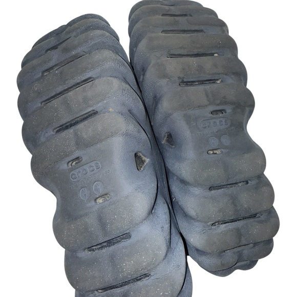 CROCS Echo Slide Mens 7/Women 9 Slip On Gray Blue Comfort Slide Cushioned - Picture 7 of 8